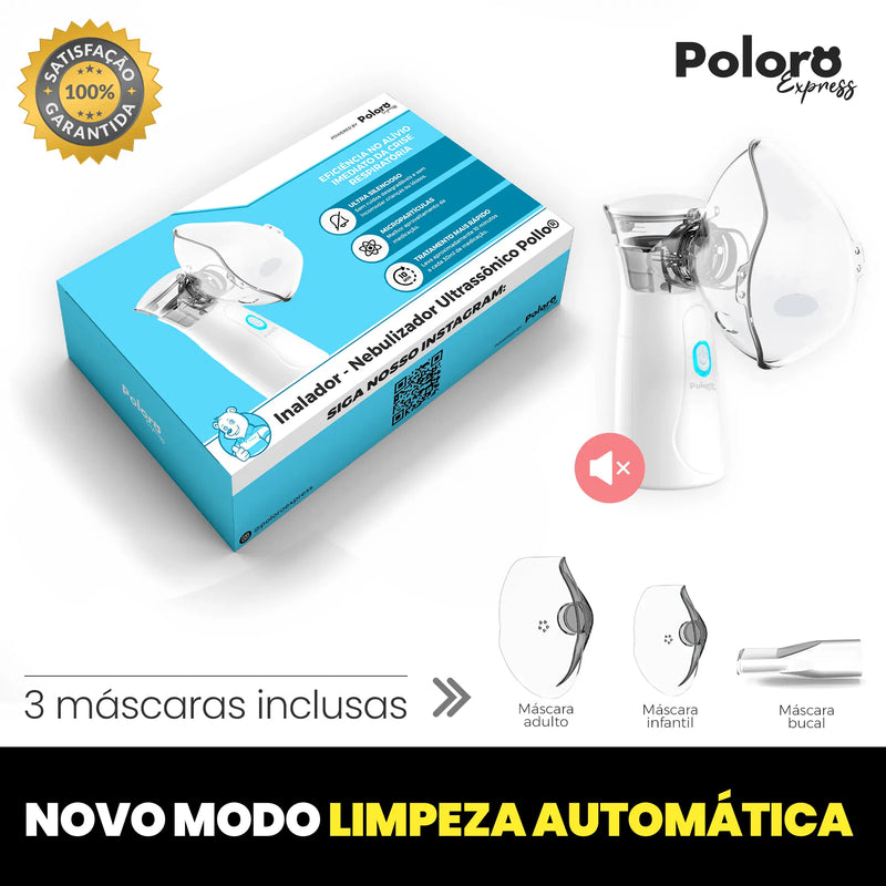 Inalador Nebulizador Pollo® - Portátil e Ultra-silencioso (LEVE 2 E ECONOMIZE)