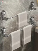 Suporte Porta-Toalhas com Ventosa Retrátil em Inox - Instalação Sem Perfuração