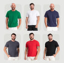 Kit 6 Camisetas Básicas Masculinas - 100% Algodão