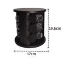 Porta Condimentos Giratório com 9 Potes de Vidro