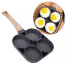 Frigideira Multifuncional 4 Cavidades Antiaderente com Cabo de Madeira