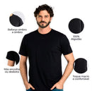 Kit 6 Camisetas Básicas Masculinas - 100% Algodão